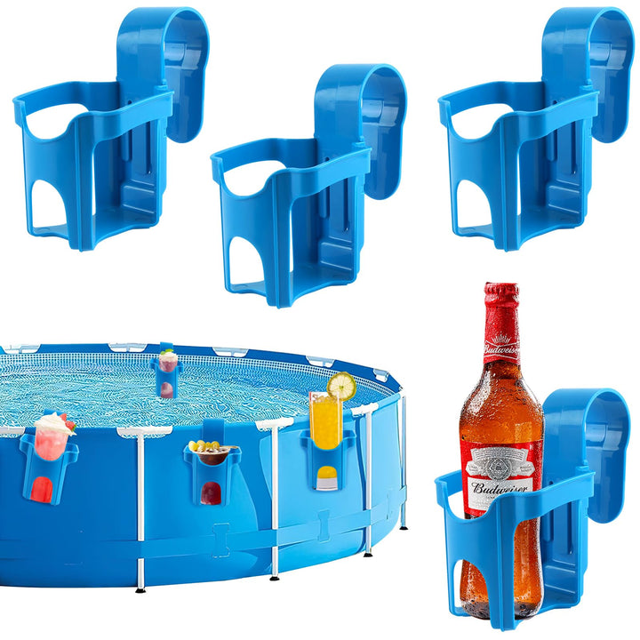 FePen Getränkehalter Pool 4 Stück, Pool Getränkehalter Blau, Pool Becherhalter aus Kunststoff, Multi