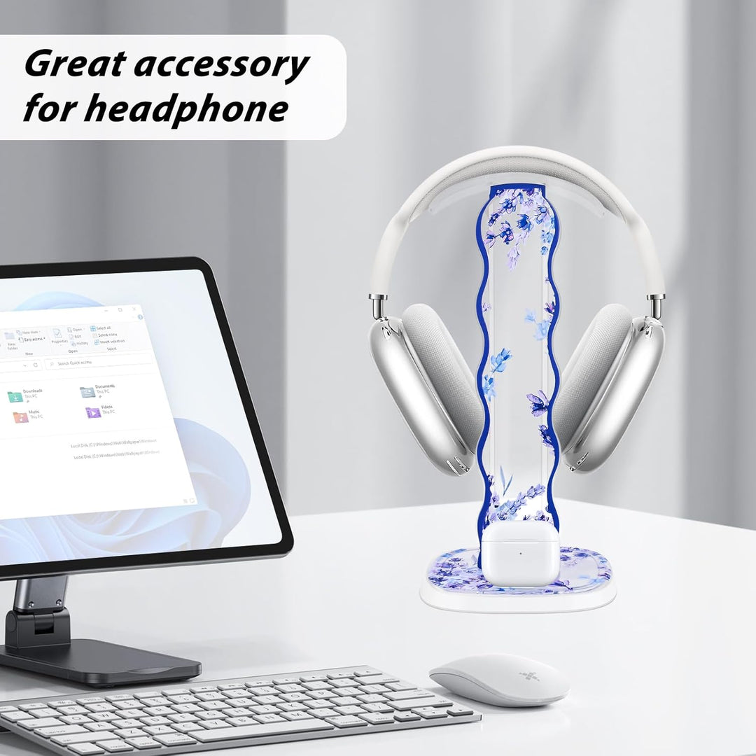 Blumen Schutzhülle kompatibel mit Apple AirPods Max (2024/2020), Kopfhörerabdeckung Zubehör+Universa