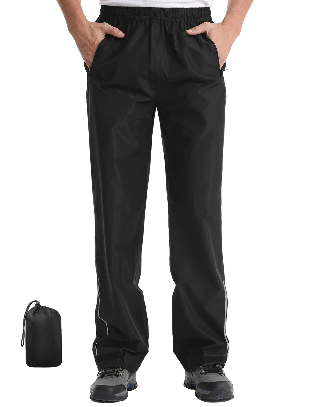 Coutyuyi Regenhose für Herren wasserdichte Winddichte Leichte Fahrrad Regenhose mit Reflektierende f