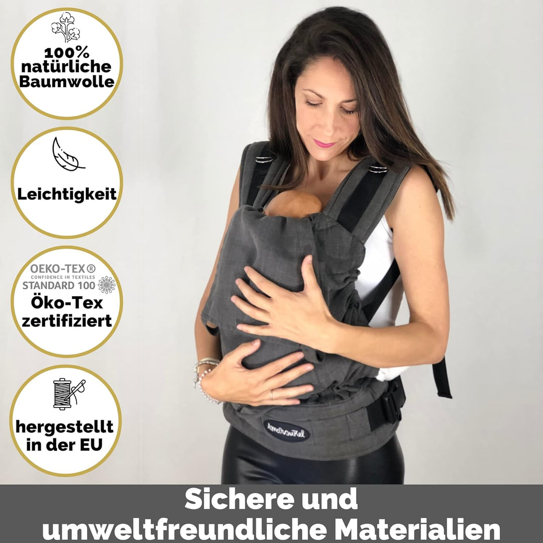 Amarsupiel - Babytrage Ergonomisch Von 4 bis 6 Monaten bis 3 oder 4 Jahre - Bequem und Einfach Anzup
