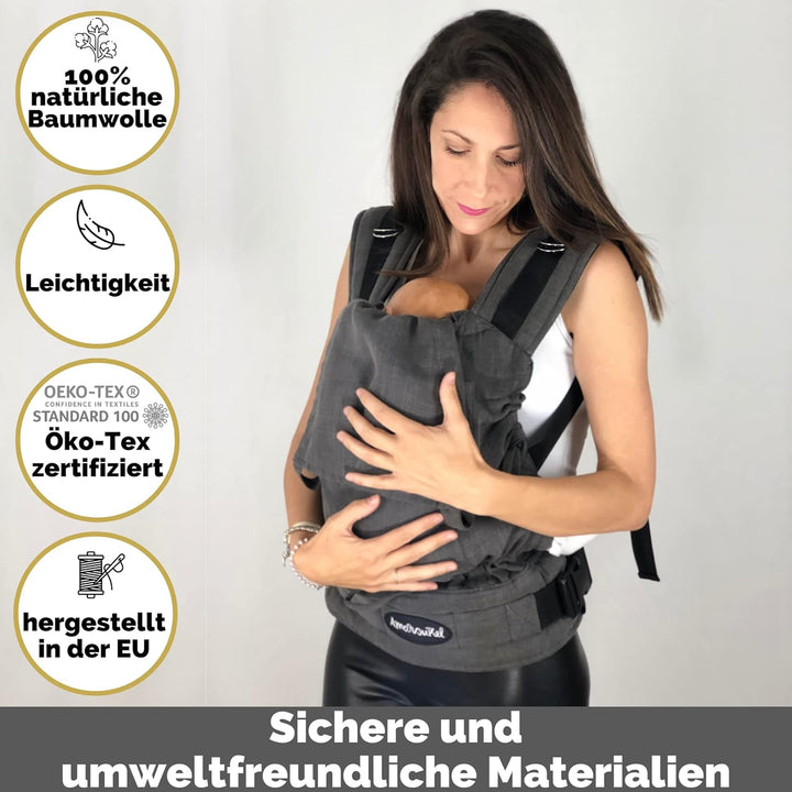 Amarsupiel - Babytrage Ergonomisch Von 4 bis 6 Monaten bis 3 oder 4 Jahre - Bequem und Einfach Anzup