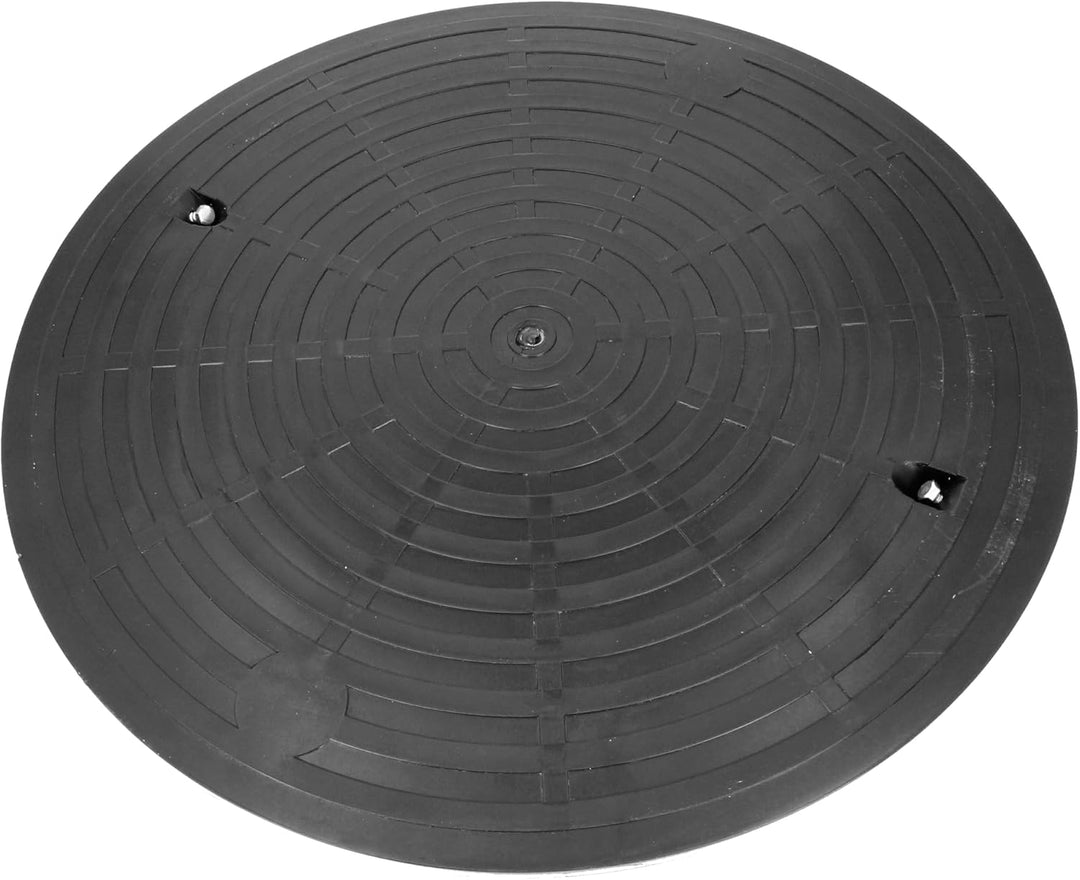 Millto™ Schachtabdeckung Kunststoff Rund Ø DN540 Schwarz PP Kanaldeckel Schachtdeckel | Abflusssteig