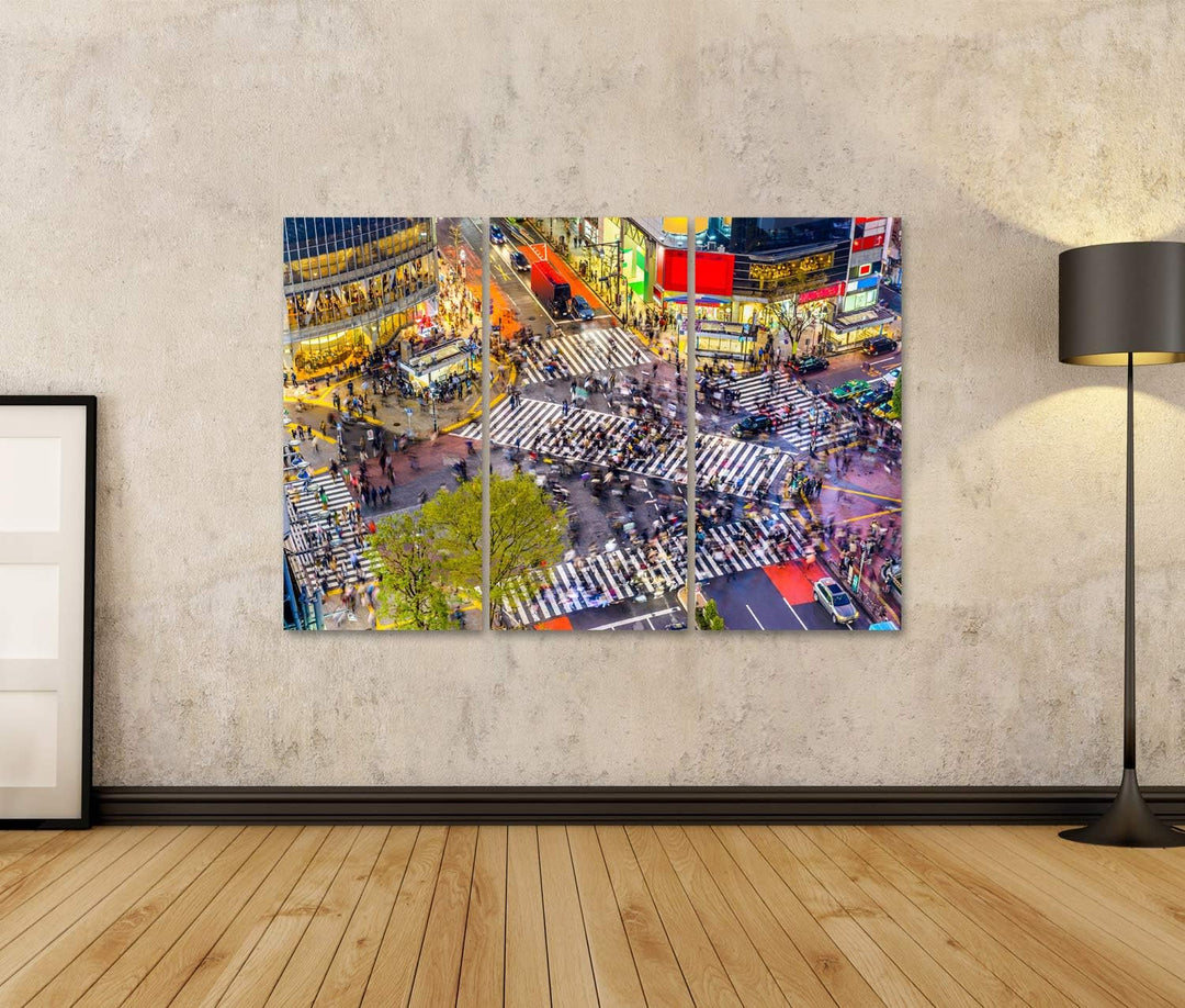 islandburner Bild auf Leinwand Tokyo Japan Sicht Von Shibuya Crossing Einer Der Belebtesten Fussgäng