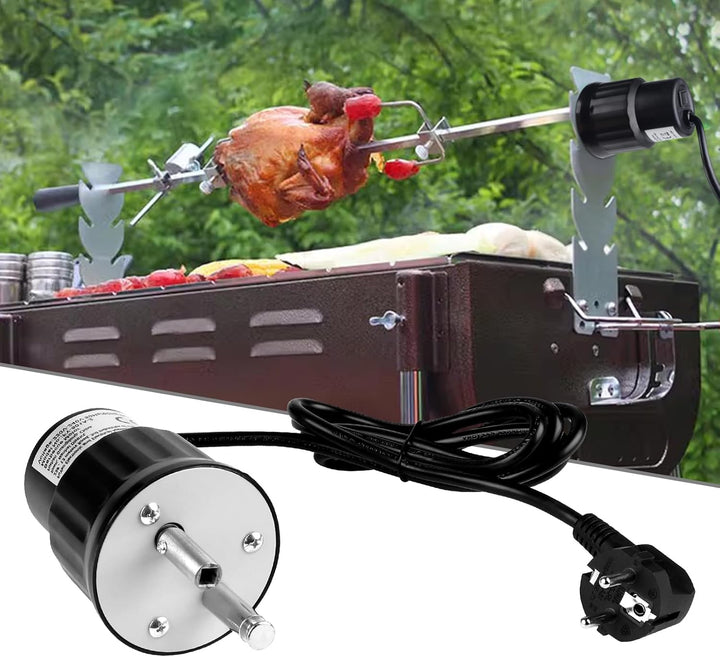 Grillmotor Elektromotor Grill Barbecue Rotator Motor ABS DC 220V-240V Regelbar Outdoor BBQ Grill Mot