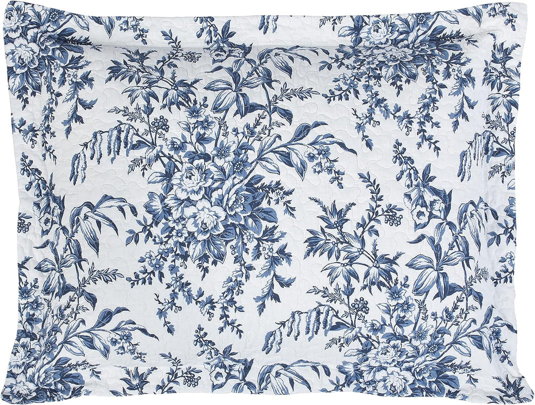 Laura Ashley Bedford Wendebettwäsche Baumwolle Twin blau, Twin