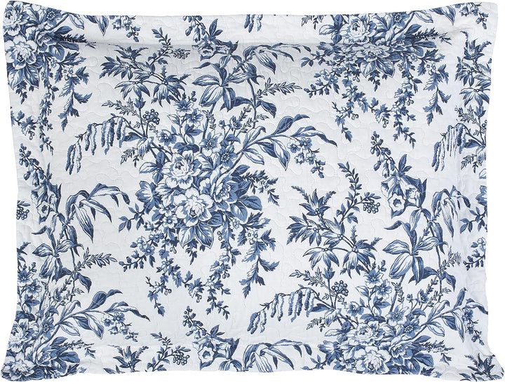 Laura Ashley Bedford Wendebettwäsche Baumwolle Twin blau, Twin