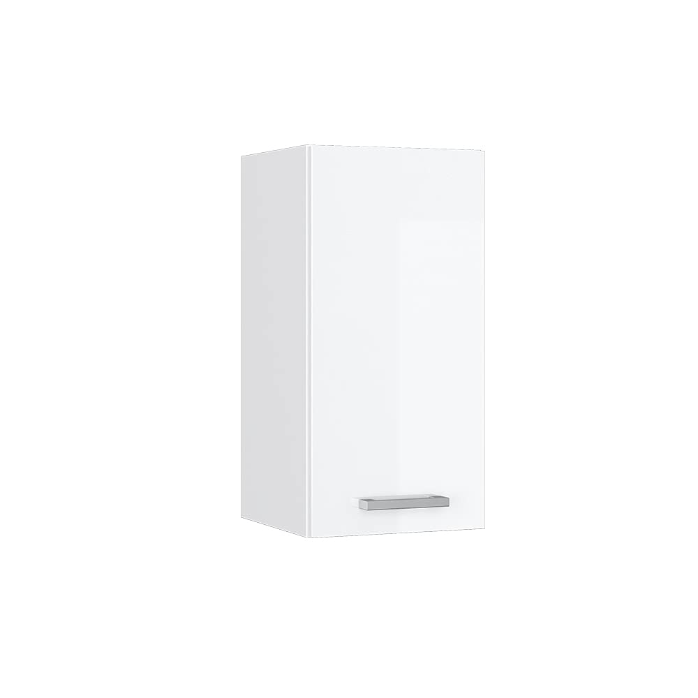 Vicco Hängeschrank R-Line, Weiss Hochglanz/Weiss, 30 cm Weiss Hochglanz Hängeschrank 30cm, Weiss Hoc