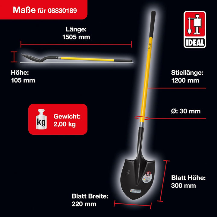 IDEAL Spatenschaufel klein Grösse 1, Tritt vorne