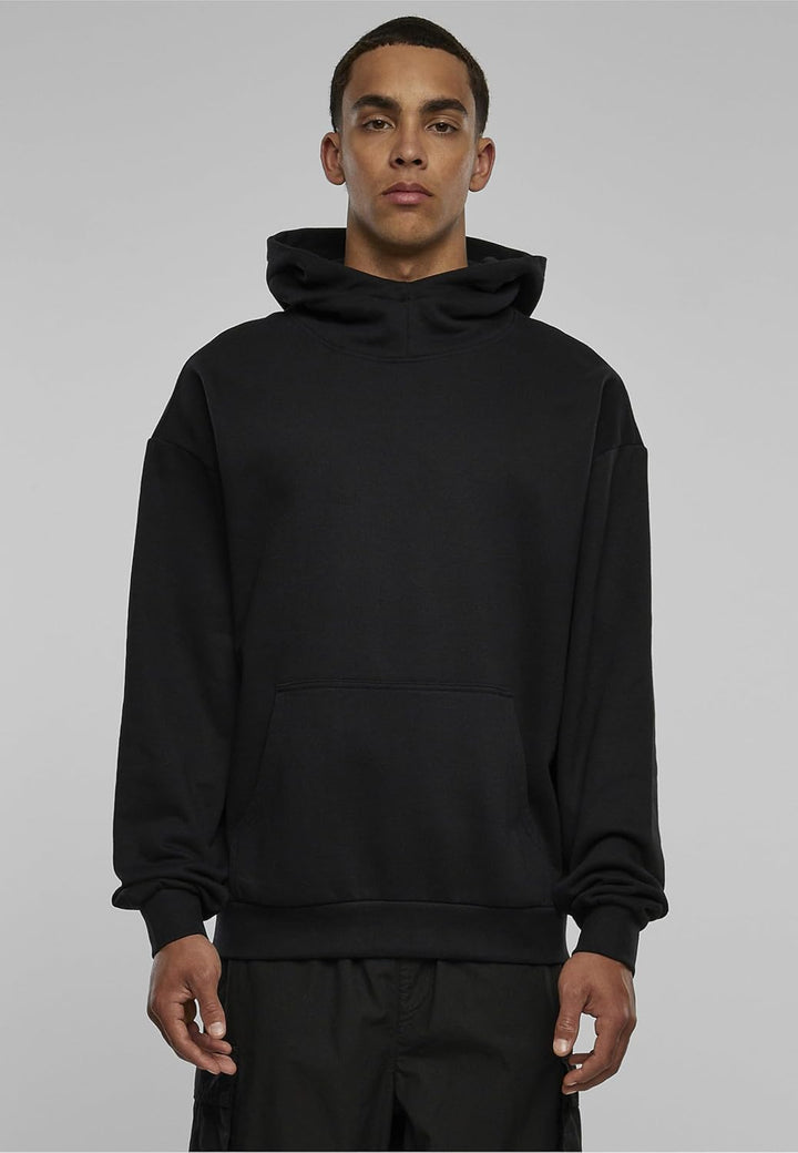 Urban Classics Herren High Neck Hoody L Schwarz, L Schwarz