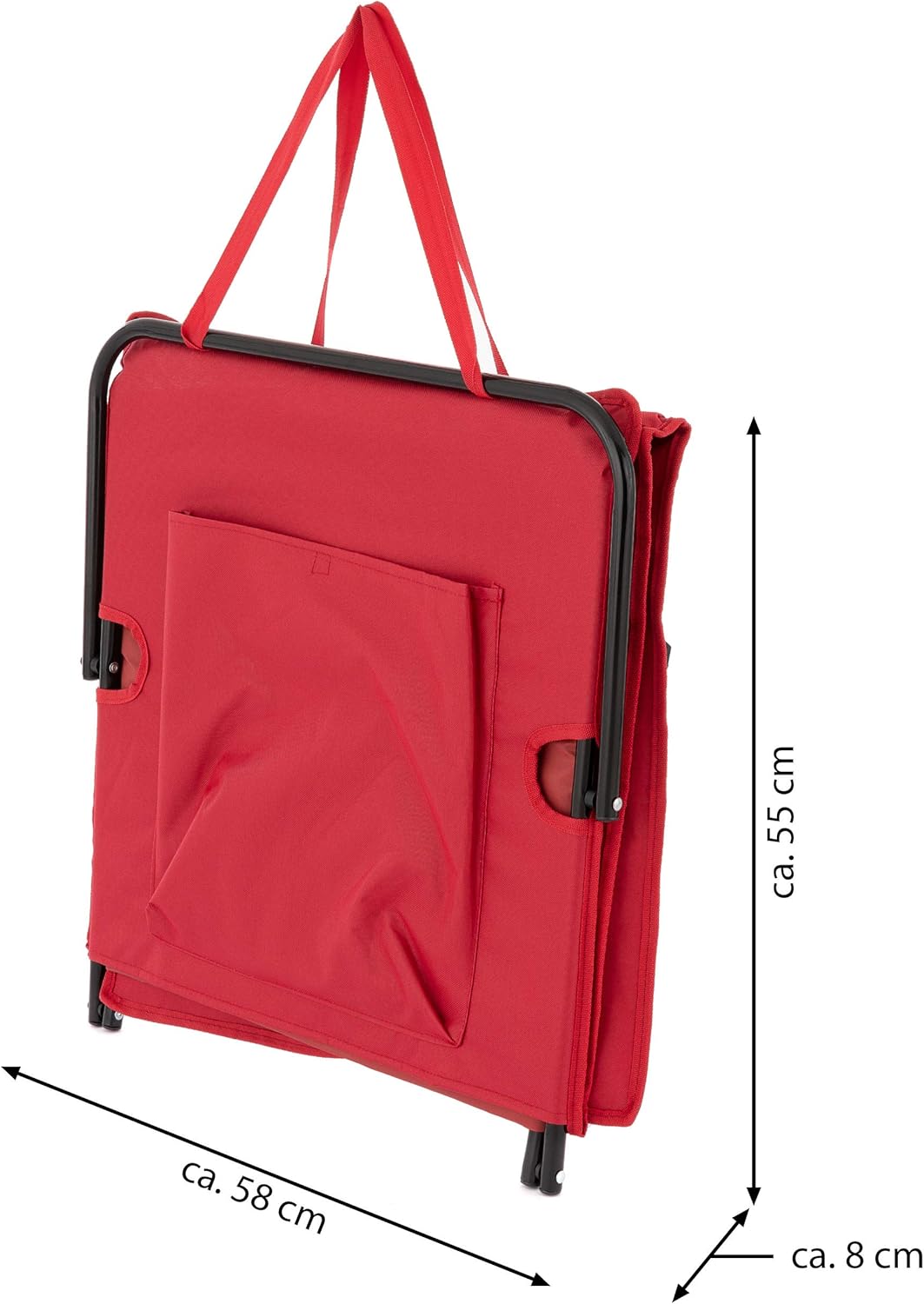 Nexos Trading 2er Set Strandmatte Beach-Matte gepolstert faltbar verstellbare Rückenlehne (Rot - ein