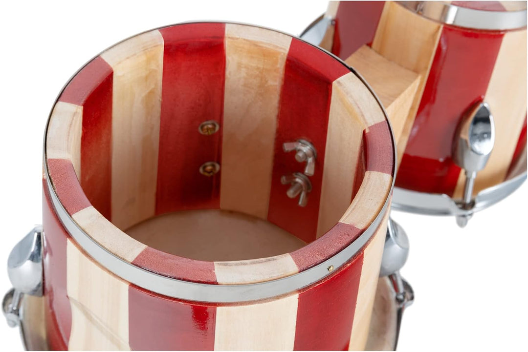 XDrum Bongos Retro - 2 Trommeln mit 16,5 cm (6,5") und 19 cm (7,5") Durchmesser - Bongotrommeln mit