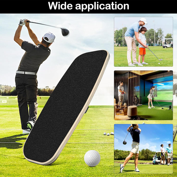 Golf Balance Board, 75 x 30 cm Golfschwung Druckbett Schwungtrainer, 150 kg Tragkraft, Gewichtsverla
