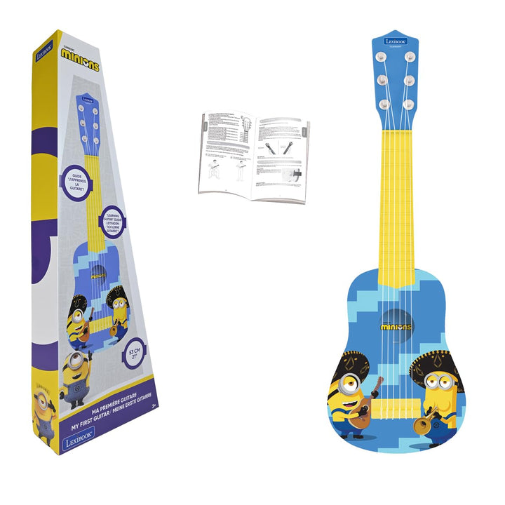 Lexibook, Ich - Einfach unverbesserlich Minions, Meine erste Gitarre für Kinder, 6 Nylonsaiten, 21“