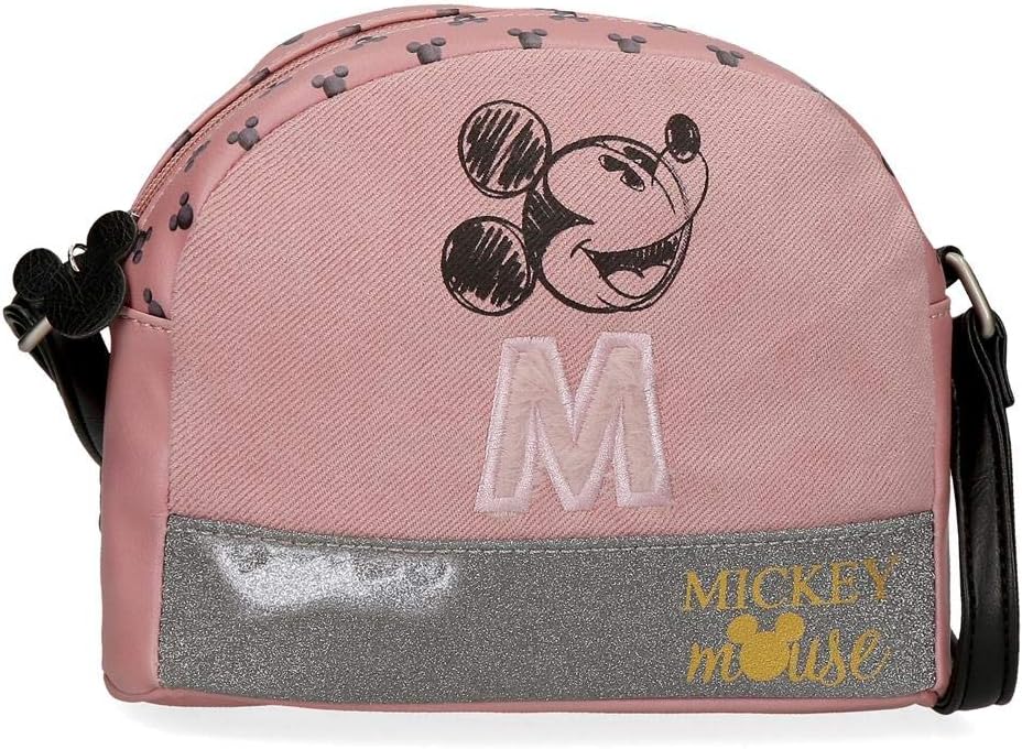 Disney Mickey The Blogger Umhängetasche Rosa 20,5x16,5x6 cms PVC und Polyester, Umhängetasche