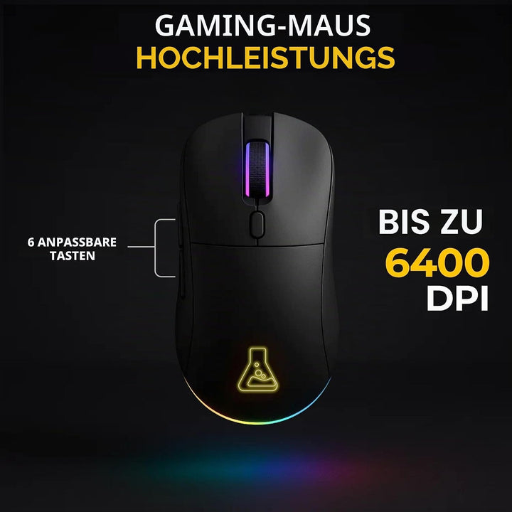 THE G-LAB Combo Tungsten - Kabellose Gaming-Tastatur mit Hintergrundbeleuchtung - Italienisch + 2400