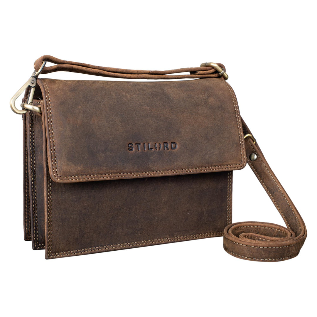 STILORD 'Aleia' Handtasche Damen Leder klein - elegante Umhängetasche für Frauen mit Stil Mittel - B