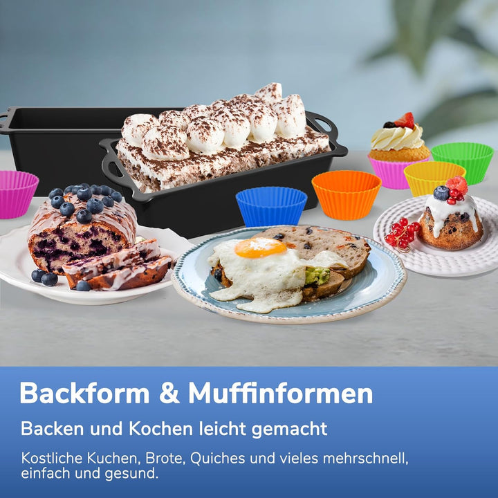 Heissluftfritteuse Zubehör für Philips Dual Flexbasket Airfryer 1000 Series 7,1L, 3Pcs Massgeschneid
