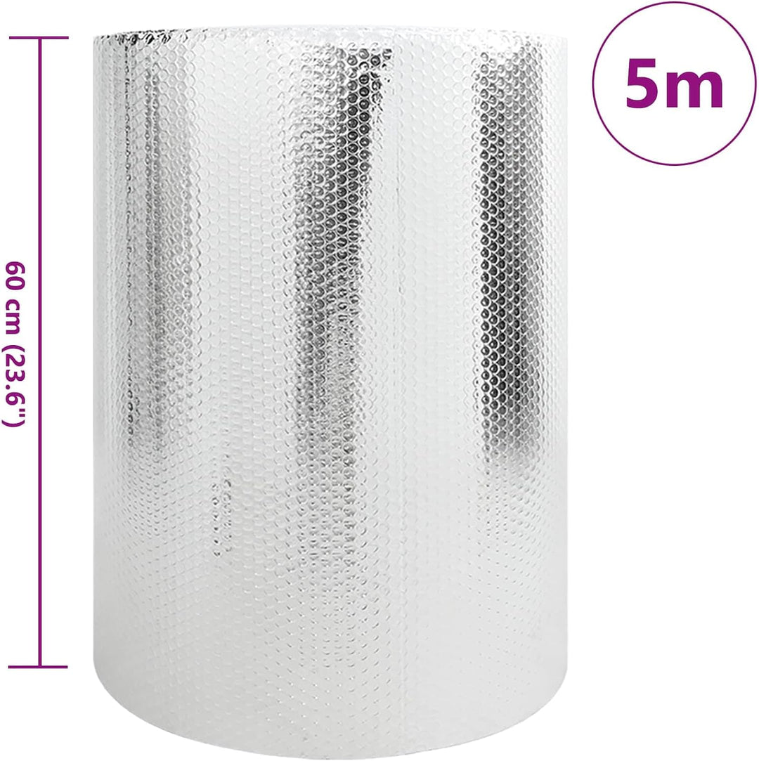 vidaXL Heizkörper-Reflektorfolie Silber 5 x 0,6 m Polyethylen | Hergestellt aus robustem Aluminium,