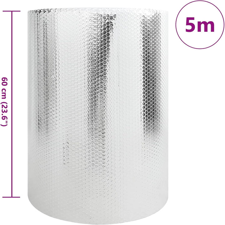 vidaXL Heizkörper-Reflektorfolie Silber 5 x 0,6 m Polyethylen | Hergestellt aus robustem Aluminium,