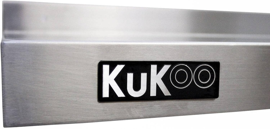 KuKoo Gastronomie Edelstahl Wandregal Küchenregal Edelstahlregal mit Gratis 2 x Mikrofasertuch 900mm