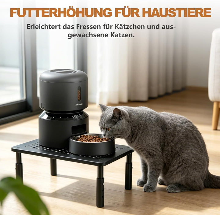Verstellbarer Stand für Automatischer Katzenfütterständer, Entlastet Wirbelsäule und Gelenke spürbar