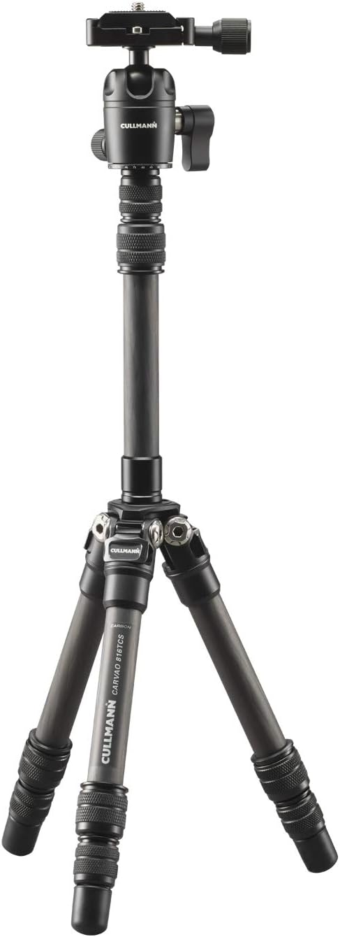 CULLMANN - 56814 - CARVAO 816TCS - Reisestativ aus Carbon - Max. 70,5cm Auszugshöhe - Packmass 27cm