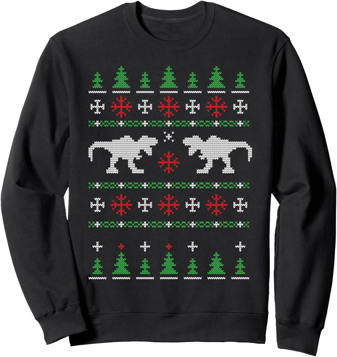 Ugly Christmas Sweater Dino Dinosaurier Weihnachten Geschenk Sweatshirt