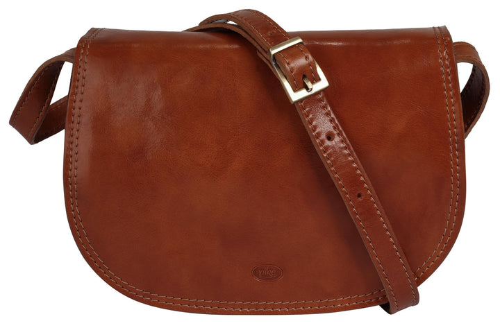 piké Umhängetasche braun echt Leder Damen - 016122