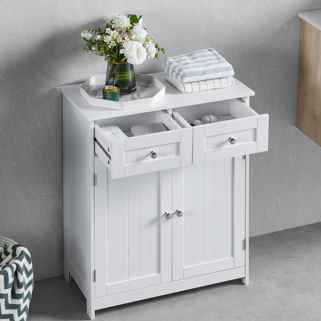 Bath Vida priano 2 Schubladen 2 Türen Badezimmerschrank Schrank Boden Stehend Einheit, weiss Priano