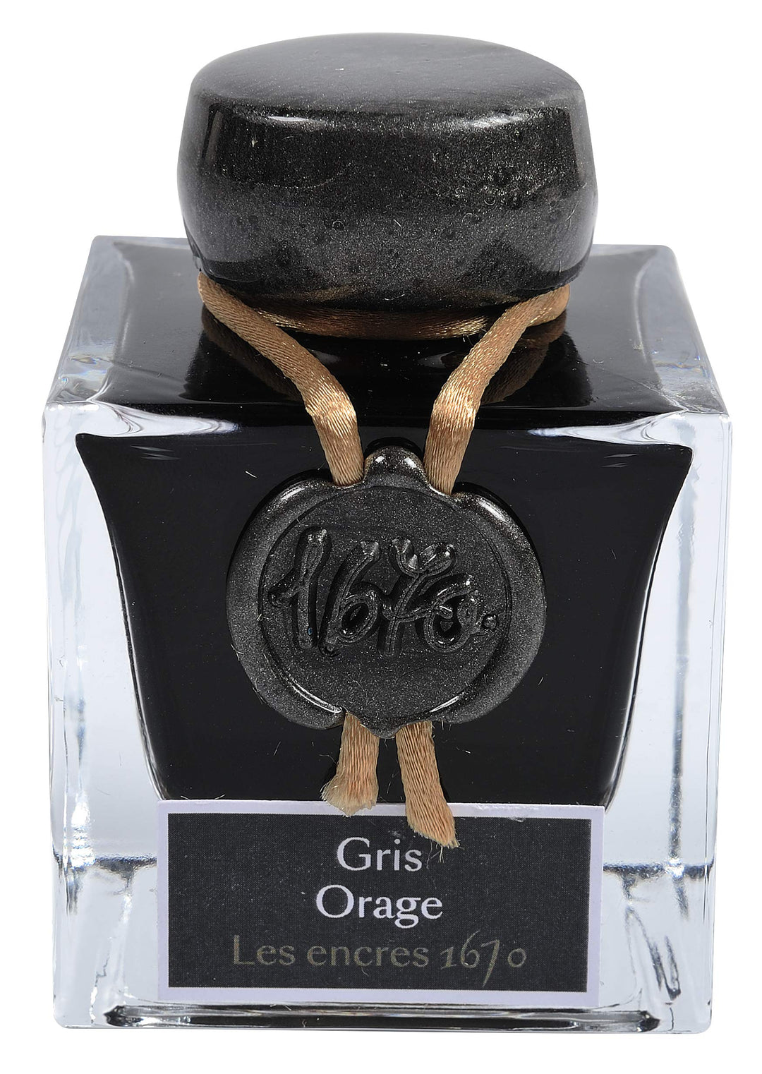 Jacques Herbin 15009JT Jubiläums- Tintenflakon 1670, 50 ml, für Federhalter, Farbintensiv, Grau Gris