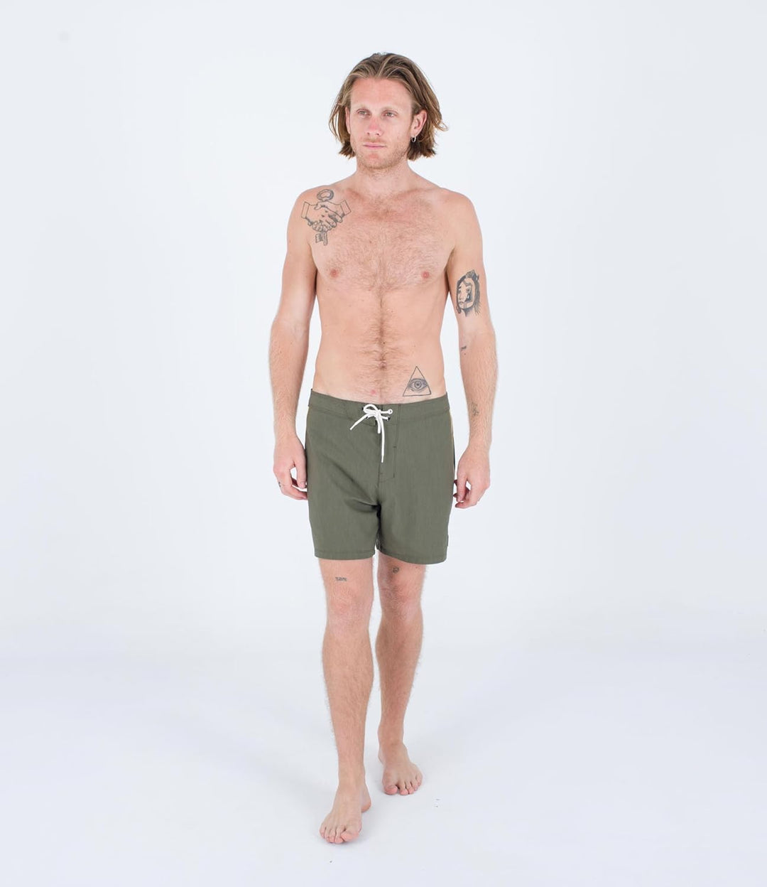 Hurley Herren Phantom Naturals Sessions 40 cm Boardshorts, Kohlefarn, 32