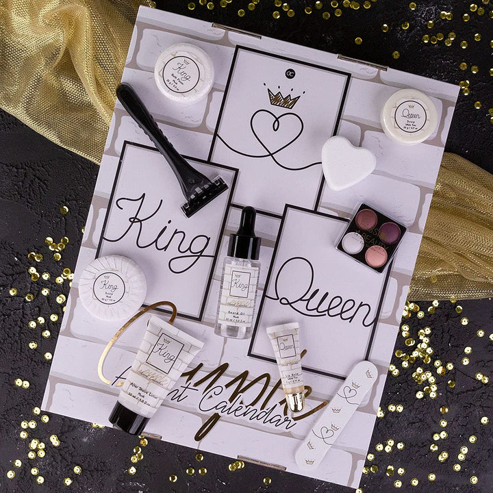 accentra Beauty Adventskalender King &amp; Queen Für Paare Mit 24 Bade-, Körperpflege &amp; Accessoires Prod