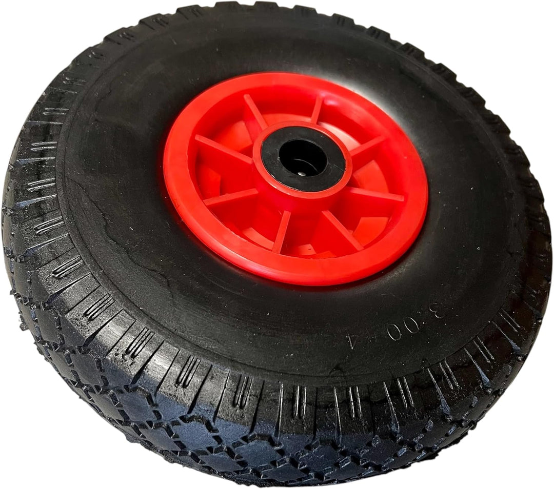 KOVA 2x Sackkarrenrad Pannensicher VOLLGUMMI Ø 260 mm, 3.00-4, Nabe Ø20×75, Sackkarren Bollerwagen R