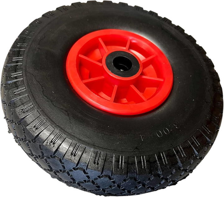 KOVA 2x Sackkarrenrad Pannensicher VOLLGUMMI Ø 260 mm, 3.00-4, Nabe Ø20×75, Sackkarren Bollerwagen R