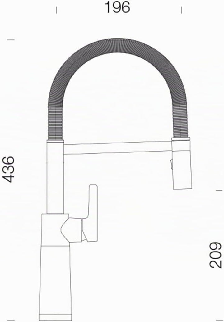 SCHOCK Küchenarmatur SC-550 Nero – Hochdruck Armatur CRISTALITE mit Festauslauf und Standard Norm-An