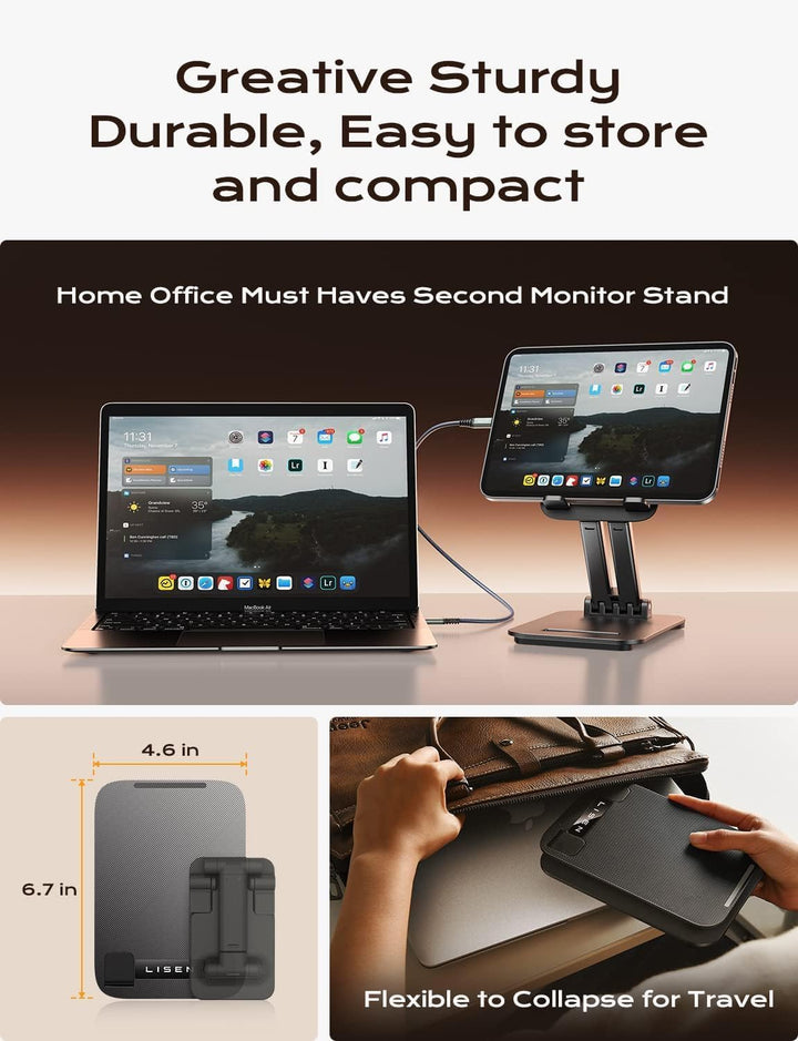 LISEN für iPad Ständer Halterung Einstellbarer Tablet Halterung Für Schreibtisch, Portable Monitor S