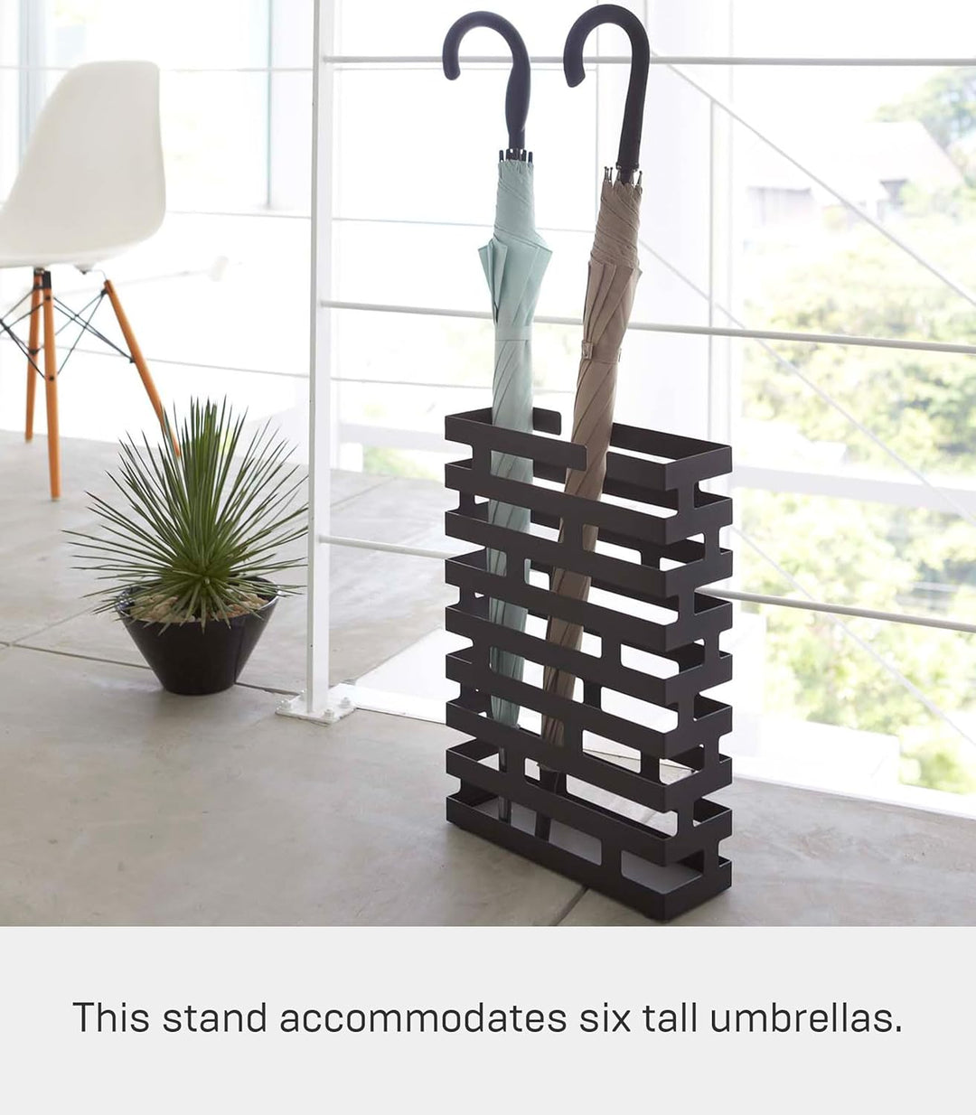 Brick Umbrella Stand Rectangle - black Schwarz, Schwarz