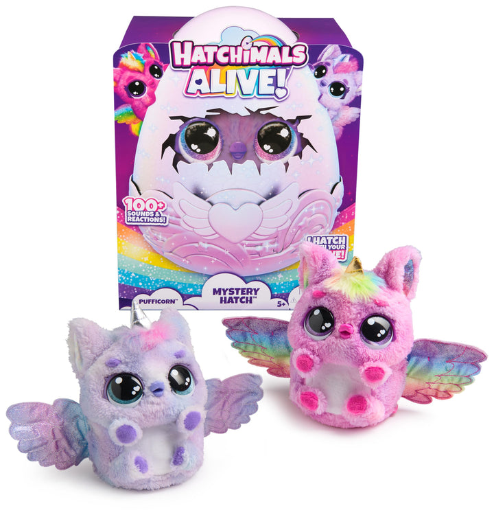 Hatchimals Alive Mystery Ei Pufficorn - magisches selbstschlüpfendes Ei ca. 25 cm gross mit interakt