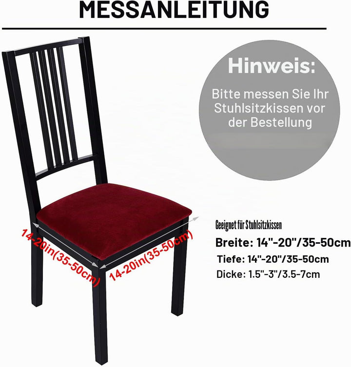 Homaxy Stuhlbezug Sitzfläche Samt Weich Sitzbezug Stuhl Stretch-sitzbezüge für Esszimmerstühle Abwas
