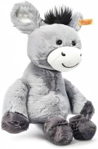 Steiff Kuscheltier Dinkie Esel, Süsses Stofftier mit Kunststoffaugen, Kinder, Jungen & Mädchen, Soft
