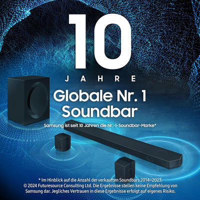 Samsung HW-Q935GD 9.1.4-Kanal Q-Soundbar für TV-Geräte, 2.0.2-Kanal-Rücklautsprecher, Bluetooth-Laut