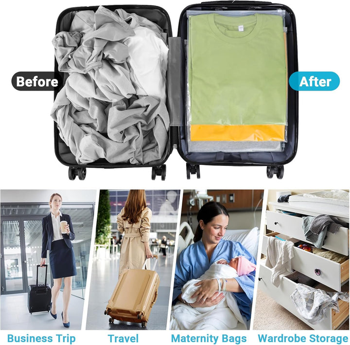 Zip Beutel für Kleidung, 50 Stück 30 * 35cm Gleitverschlussbeutel, Transparente und Verschliessbare,