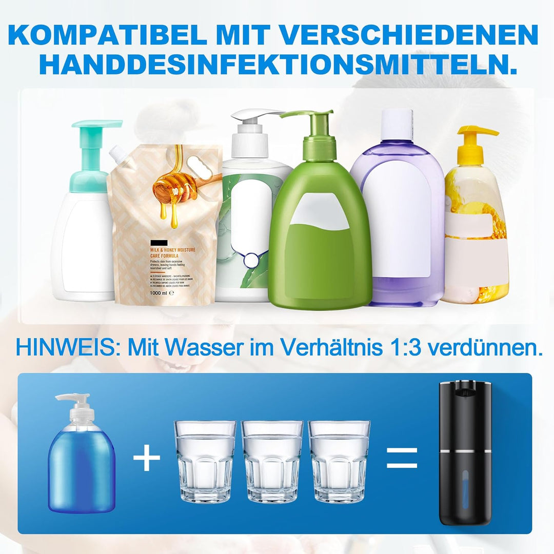 Seifenspender Automatisch Wandbefestigung mit Sensor Infrarot,380ml Elektrischer Seifenspender ohne