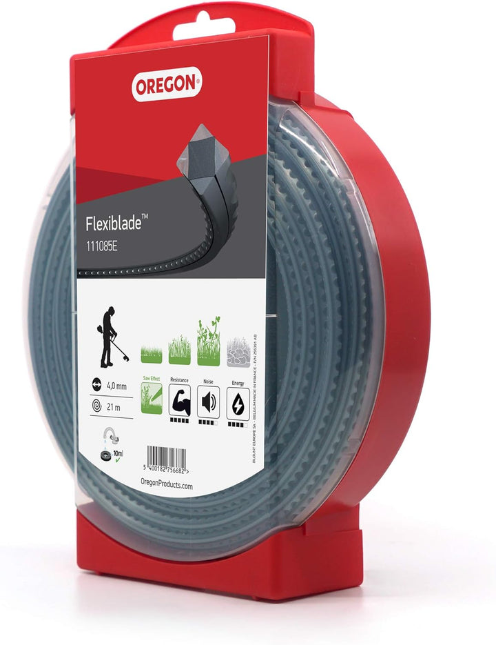 Oregon 111085E Gezahnter FlexiBlade-Mähfaden, 4,0 mm, 21 Meter 4,00MM X 21M, 4,00MM X 21M