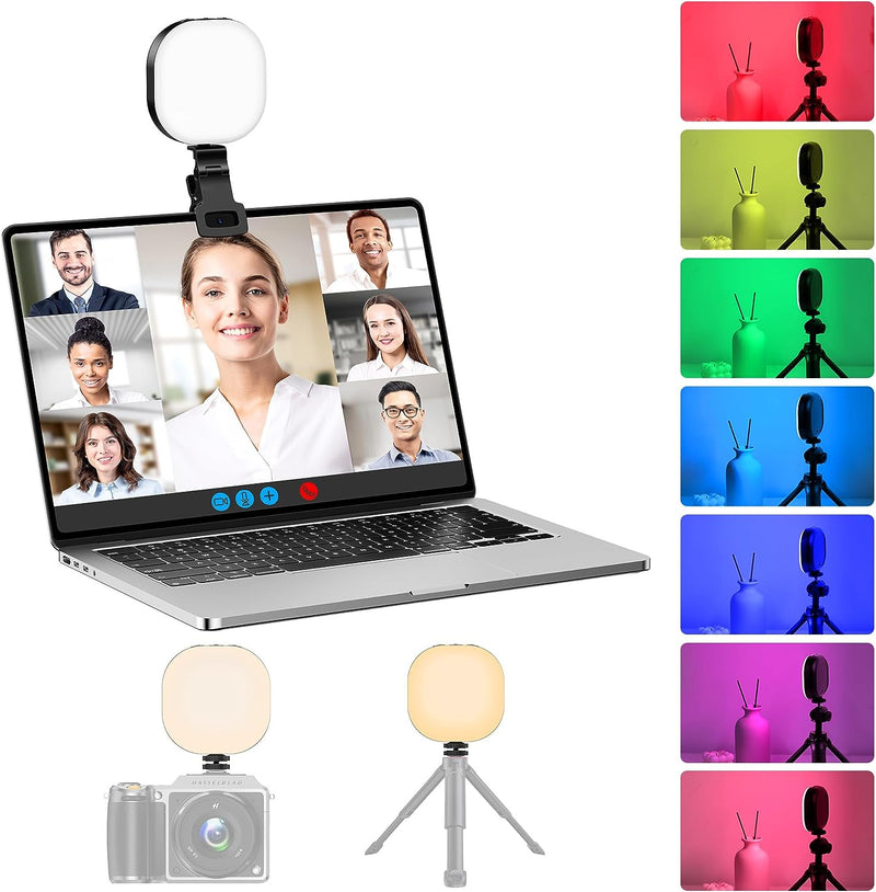 Video Licht RGB ATUMTEK LED Videoleuchte mit 2000 mAh Akku Licht Klein Dimmbare 3000-6700K,mit Kalts