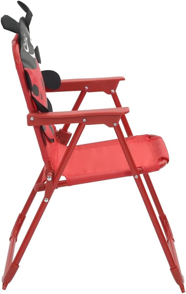 vidaXL Kinder Sitzgruppe Sitzgarnitur Gartenmöbel Tisch 2 Stühle Sonnenschirm Rot, Rot