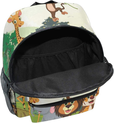 Kinderrucksack Jungle Animals Kindergarten Kindergartentasche für Kleinkinder Mädchen Jungen