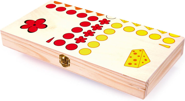 small foot Ludo "Tiere" aus Holz, Gesellschaftsspiel für Gross und Klein, mit Tierchen-Spielfiguren,