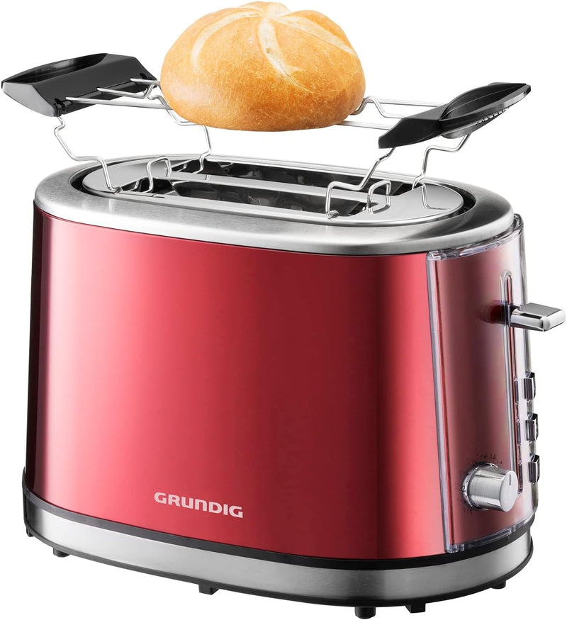 Grundig TA 6330 Toaster Red Sense, 18 centimeters l x 32 centimeters w x 20 centimeters h, Single