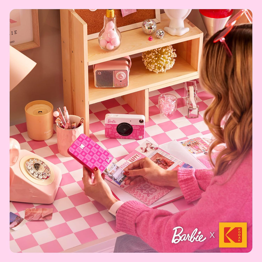 Kodak Barbie x Step Slim Wireless Sofort tragbarer Fotodrucker – Vollfarbige Drucke in Zink 2x3” Auf